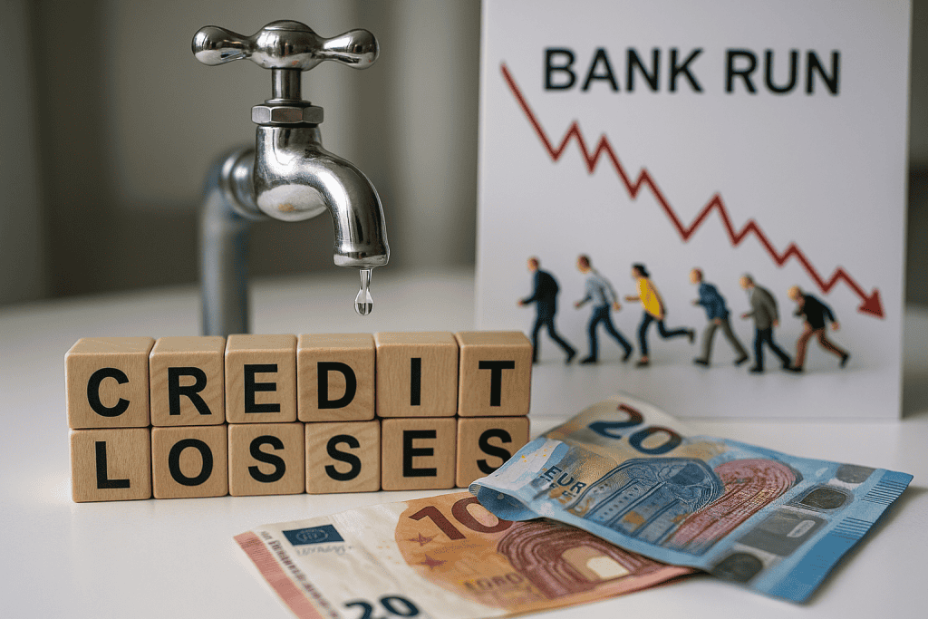 Credit Losses, Liquidity Stress, and Bank Runs